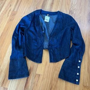 NWT free people denim long sleeve